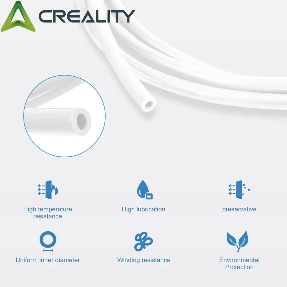 Creality-Tubo de impresora 3D, 1M, 2M, PTFE, tubo Bowden, actualizaciones para filamento de 1,75mm, serie Ender CR