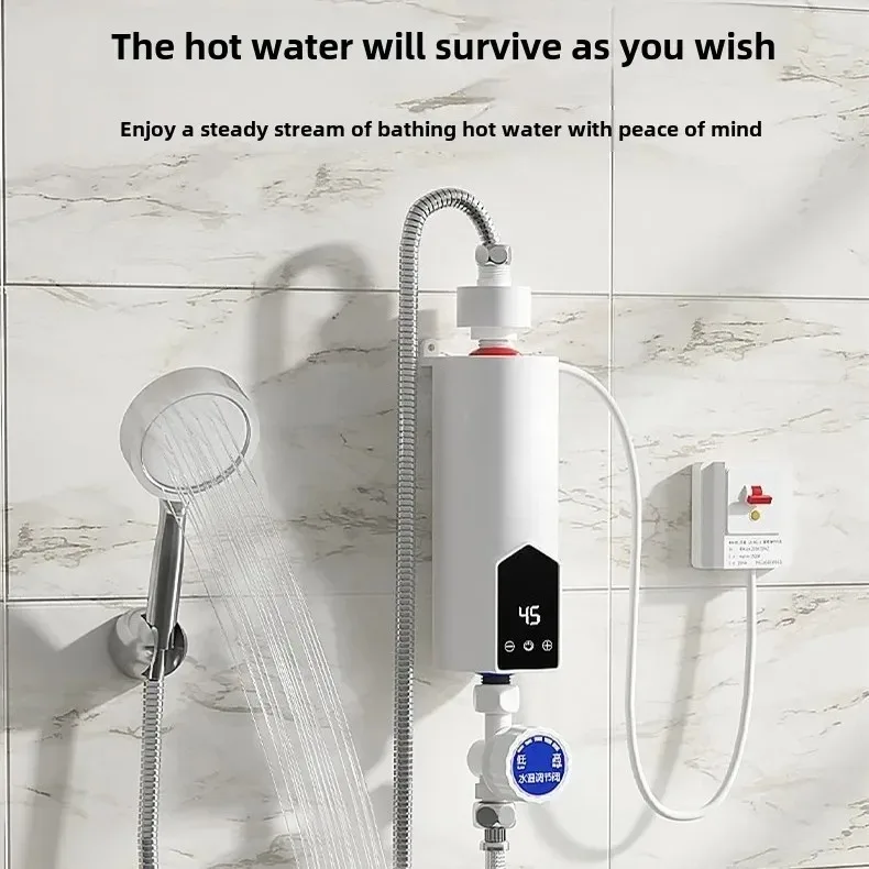 Calentador de Agua Instantáneo RYK-006 220V 3000W-5500W, Calentadores Eléctricos Portátiles para Baño, Ducha de Agua Caliente y Calefacción de Cocina