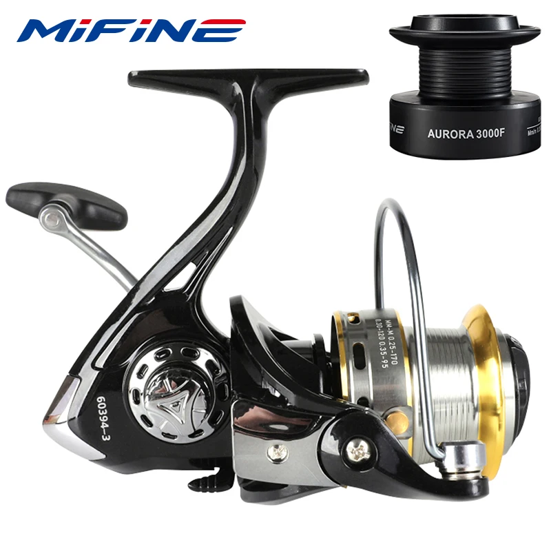 Carrete de pesca potente, carrete giratorio 5,2: 1/4.7:1, carrete de repuesto, agua salada, agua dulce, pesca de carpa, 7 + 1BB
