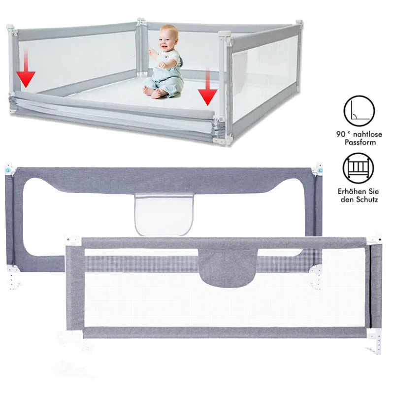 Barandilla de Seguridad para Cama de Bebé, Barandilla Anticaídas para Niños, Barrera Protectora para Cama de Niño, Protectores Ajustables para Cuna