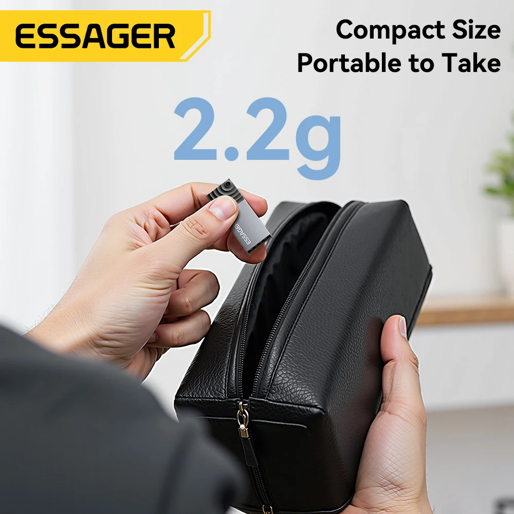 Essager 2 en 1 lector de tarjetas USB2.0 lector de tarjetas Micro SD adaptador USB lector de tarjetas de alta velocidad tarjeta de memoria TF para accesorios de ordenador portátil