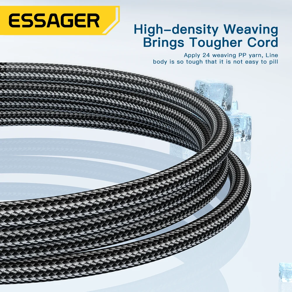 Essager-Cable USB de carga rápida tipo C PD120W, para Xiaomi 12Pro, 6A, Redmi K50, Note 11Pro, Black Shark 5Pro