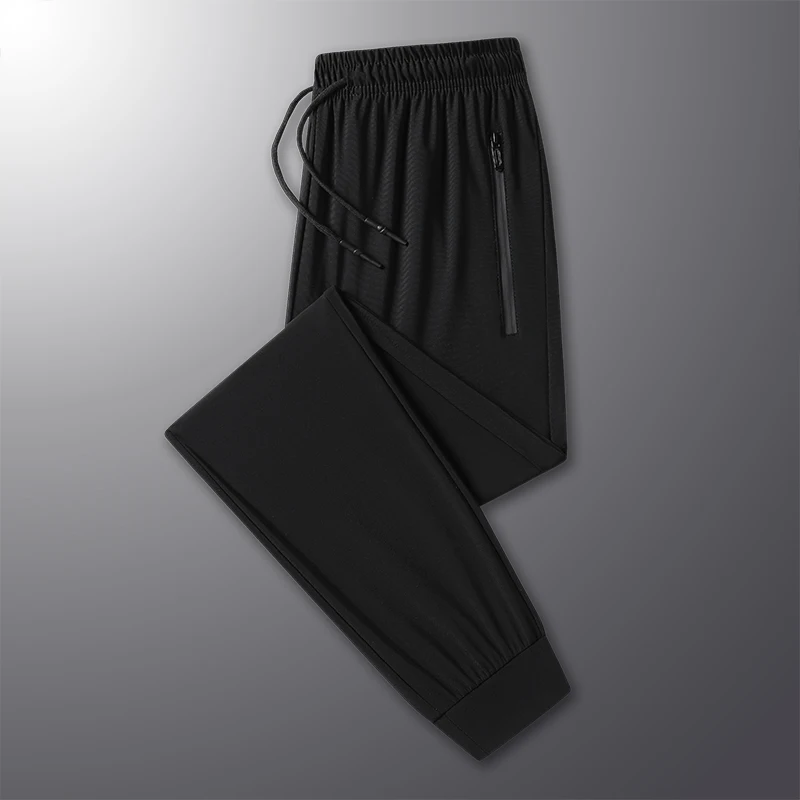 Nuevos pantalones de secado rápido de seda de hielo de alta calidad para hombre, pantalones sueltos de verano de alta elasticidad para deportes al aire libre, correr, Fitness, ocio
