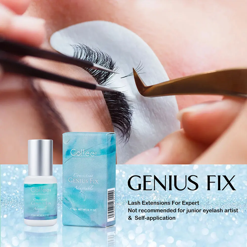 Pegamento para Pestañas Gollee 1s Dry Lash Glue, Adhesivo para Extensión de Pestañas, Resistente al Agua, Larga Duración de 6-8 Semanas, Bajo Olor, Super Pegamento para Maquillaje