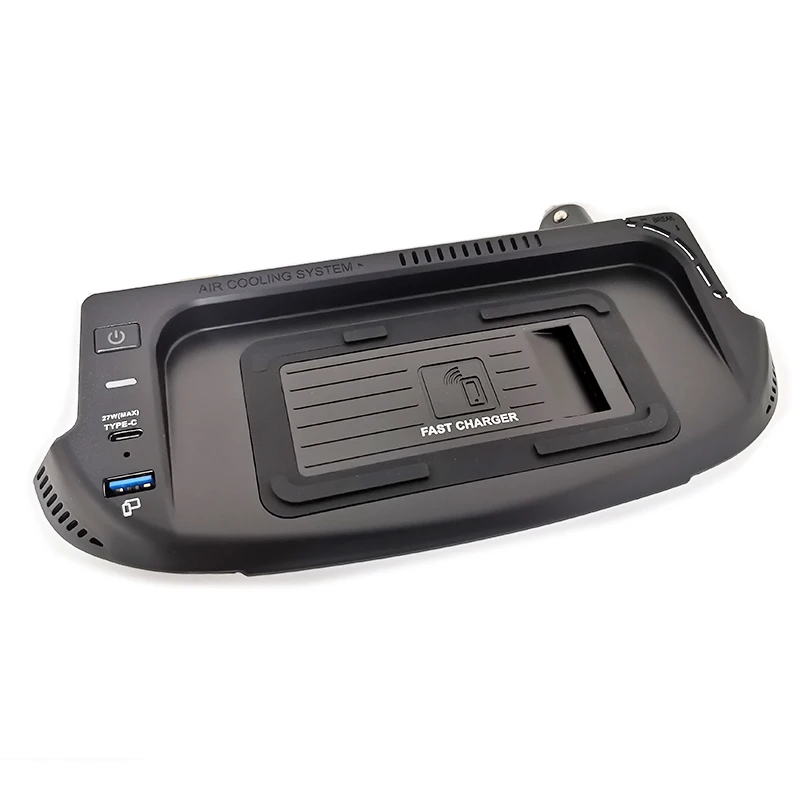 Cargador de teléfono para coche Ford Mustang 2015 2016 2017 2018 2019 2020 2021, 15w, cargador inalámbrico para coche, base de carga, soporte de carga
