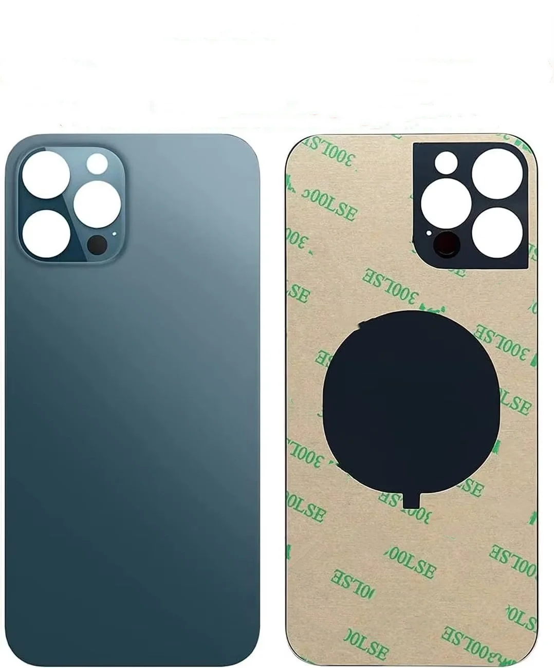 Cristal Trasero para iPhone 12 Pro-12 Pro Max, Cubierta Trasera de Cristal, Reemplazo Rápido de la Carcasa, Tapa de Batería, Cristal Trasero con Orificio Grande y Pegamento
