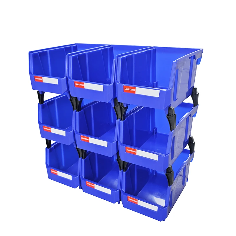 Contenedores de almacenamiento apilables de plástico, cajas de almacenamiento de tornillos, contenedor apilable, organizador de almacenamiento de piezas, contenedores de almacenamiento de garaje (9 piezas)
