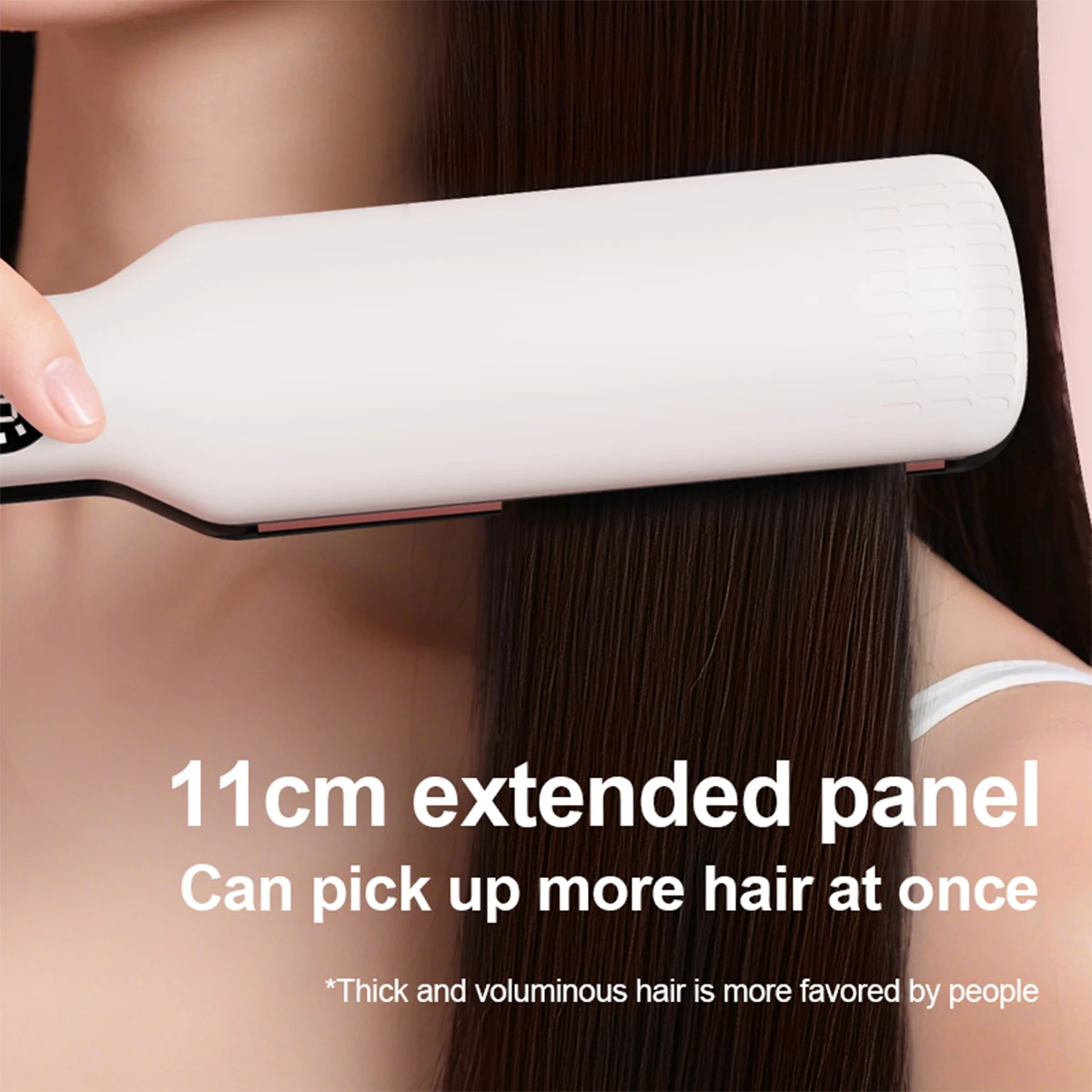 Plancha de Pelo Profesional con Placas Anchas y Grandes, Calentamiento Rápido en 30s, 11 Ajustes de Temperatura, Revestimiento de Aceite para el Cabello