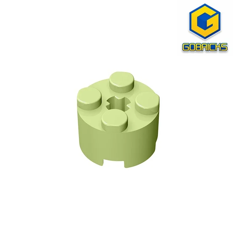 Gobricks GDS-607 LADRILLO 16 W. CRUZ - Azulejos cilíndricos 2x2 compatibles con lego 6143 3941 DIY bloques de construcción educativos
