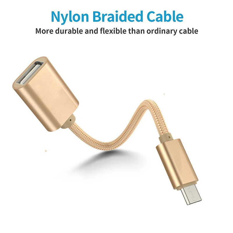 Adaptador Micro USB OTG, adaptador de Cable Micro USB macho a USB 2,0 hembra para Samsung, Huawei, Xiaomi, teléfono Android, unidad Flash USB