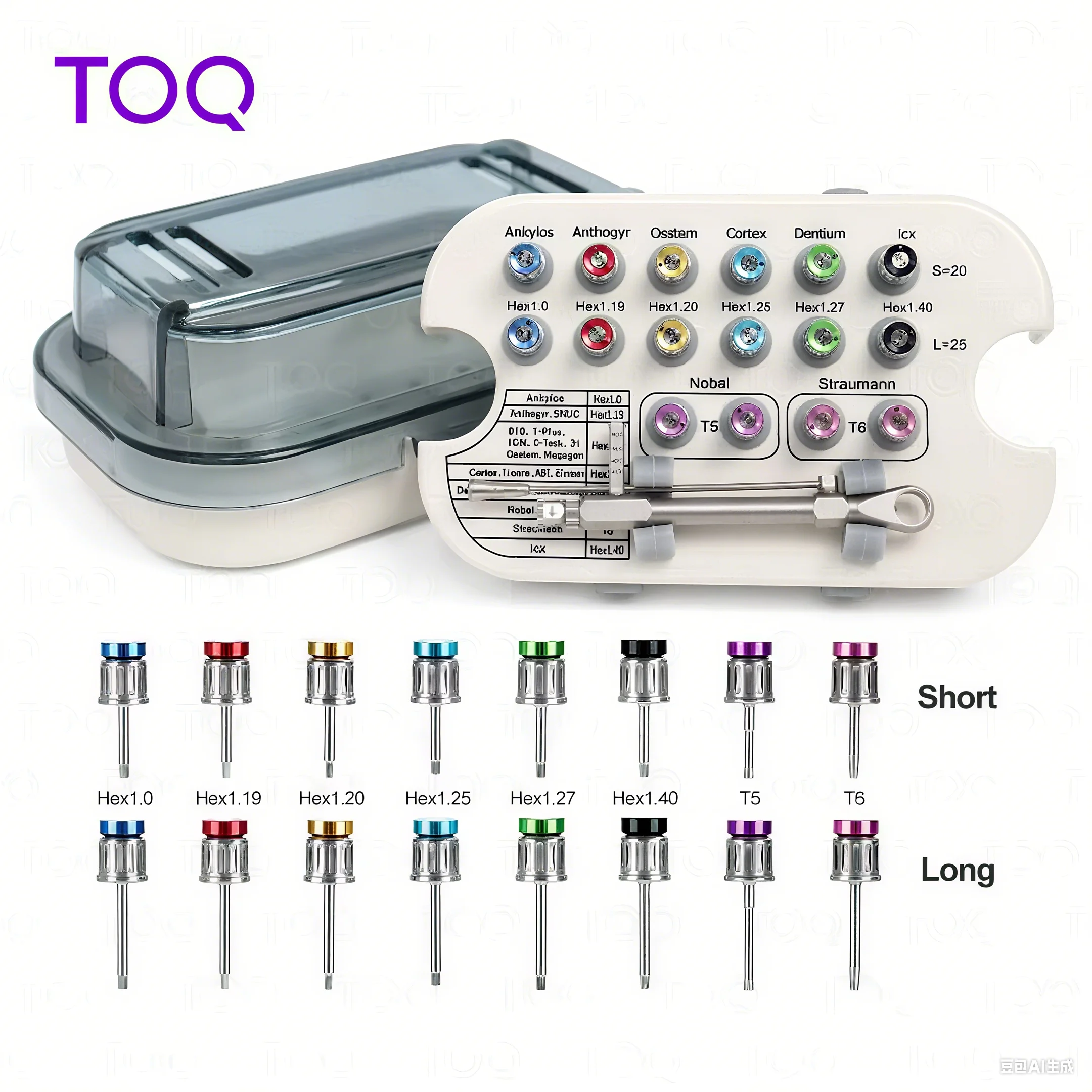 Llave dinamométrica para implantes dentales, destornillador de torque ajustable, destornilladores de carraca de 10-70 NCM