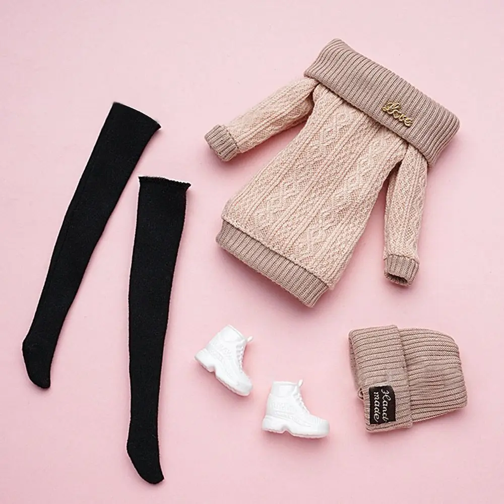 Conjunto de suéteres para muñecas, ropa informal, zapatos, sombreros, pantalones, ropa de invierno para niñas, accesorios de ropa para muñecas de 29 ~ 32cm, 1/6, 1 Juego