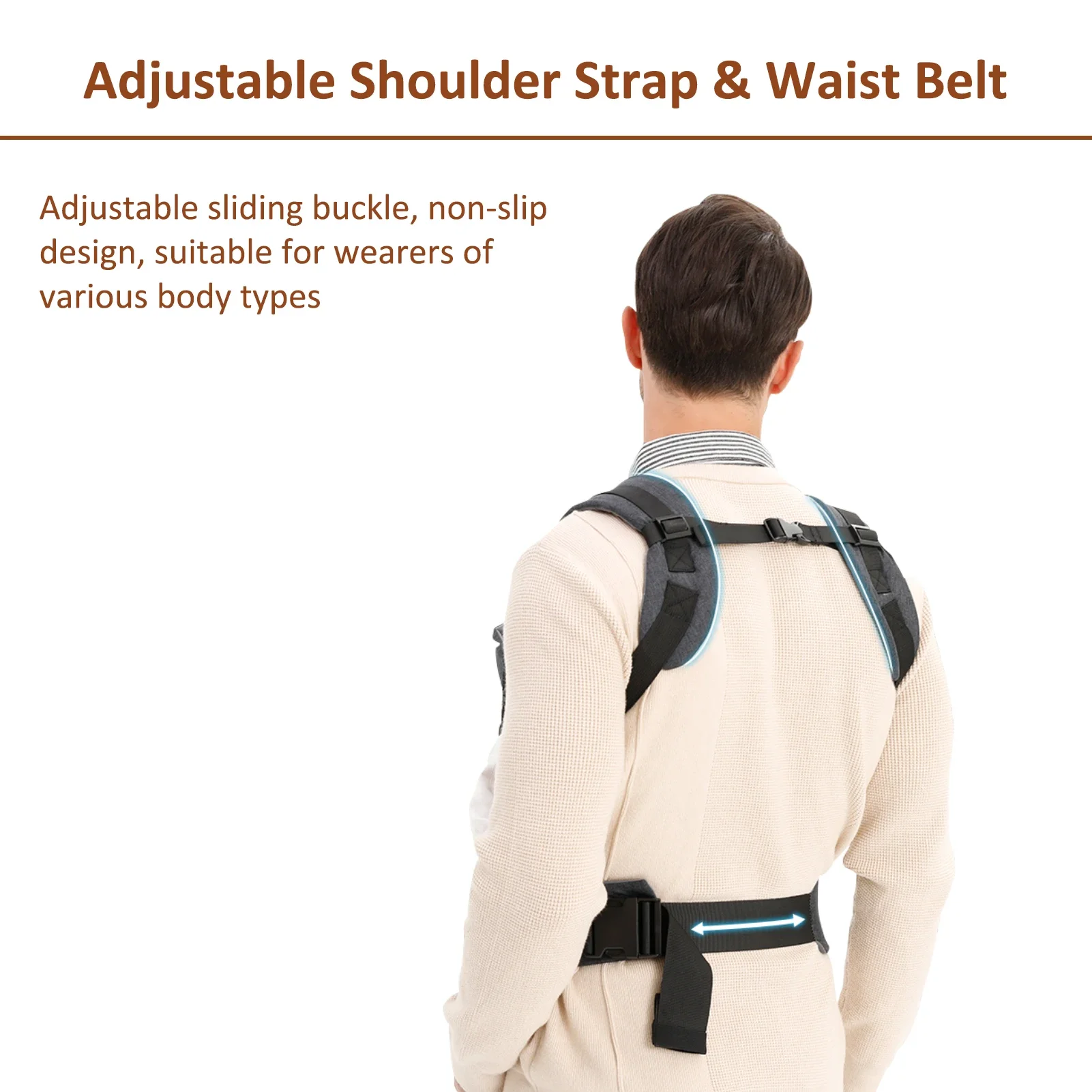 Portabebés para recién nacidos y niños pequeños de 7 a 45 libras, portabebés plegables para todas las estaciones, parte delantera y trasera con soporte Lumbar para asiento de cadera