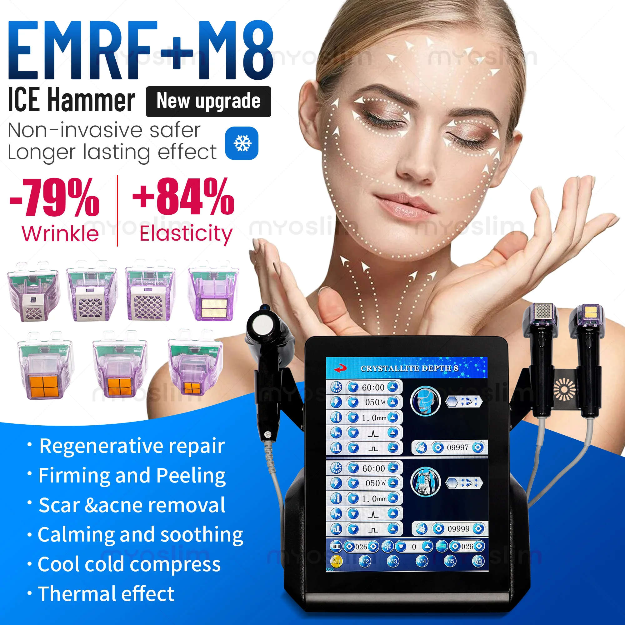 Máquina Morfeus RF Crystal para Reafirmar la Piel, Antienvejecimiento, Eliminación de Arrugas, Dispositivo de Lifting con Pantalla Táctil