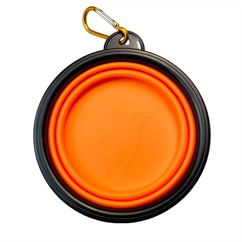 Cuenco plegable para perros, cuenco de viaje portátil para perros, cuenco de agua para comida para perros para caminar al aire libre, cuenco de agua de silicona para comida para perros con labio de cuenco