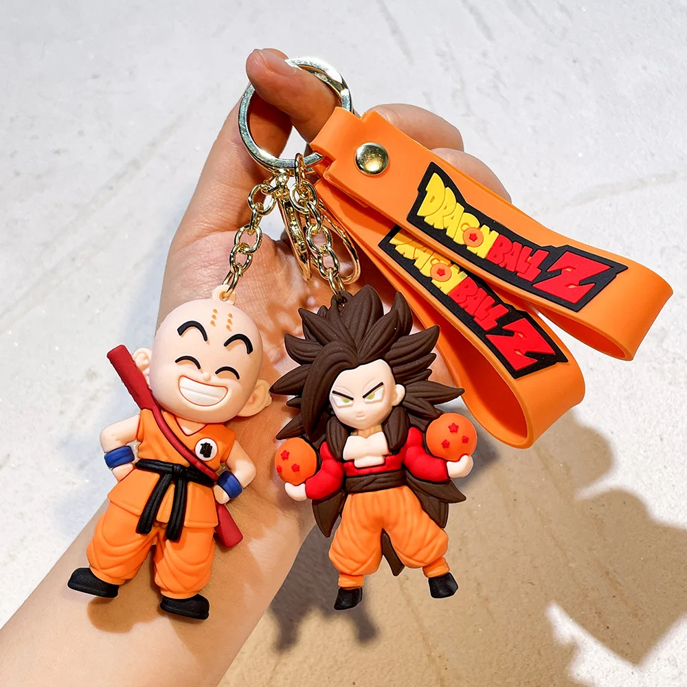 Llavero de Silicona de Dragon Ball, Figura Coleccionable del Rey Mono y el Sabio Tortuga para Fans