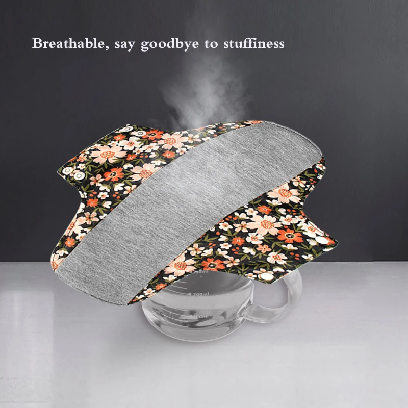 5 uds toallas sanitarias antideslizantes forro de grafeno tela de algodón transpirable lavable servilletas sanitarias para mujer período con bolsa húmeda