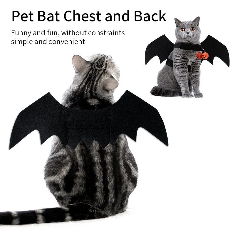 Ropa de Moda para Gatos, Alas de Murciélago, Disfraz Divertido para Perros, Alas Artificiales, Accesorio de Cosplay para Mascotas, Disfraz de Gato para Halloween y Navidad, Productos para Mascotas