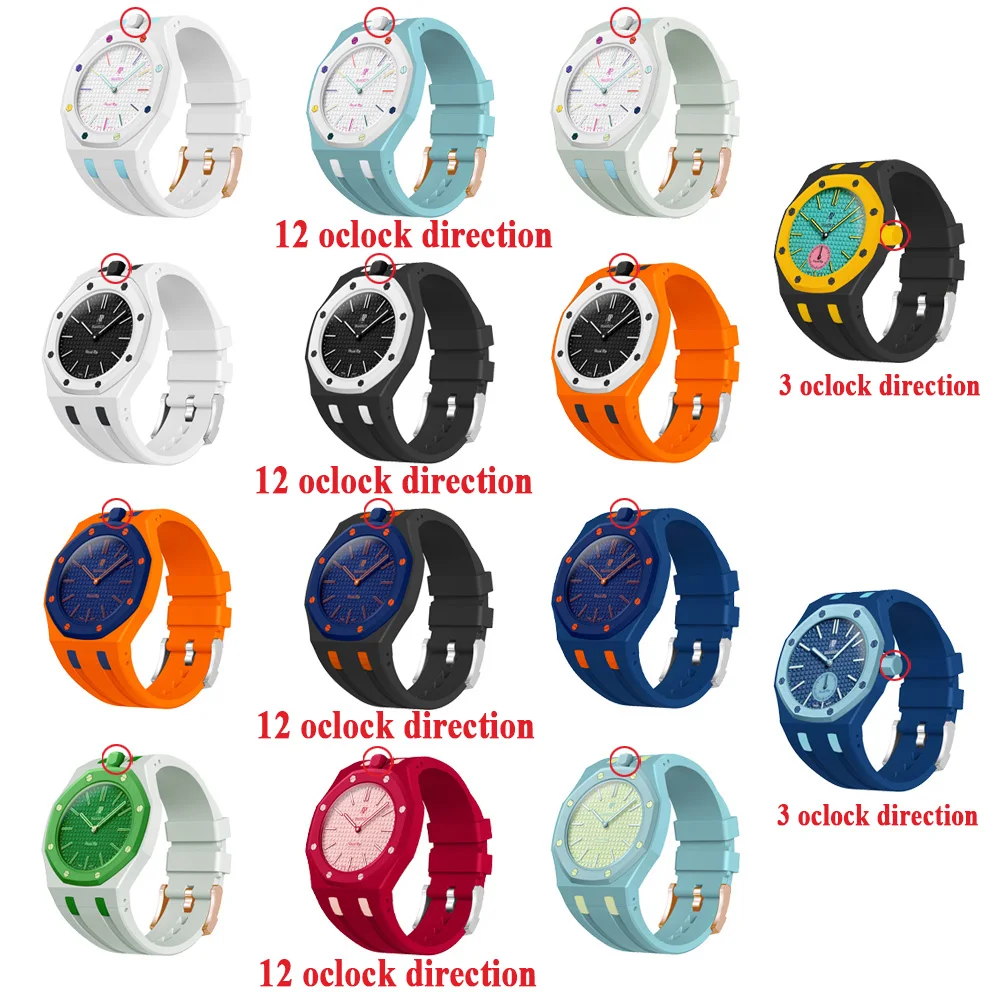 Correa de Silicona para Reloj Swatch x AP Royal POP, Caja de Silicona para Reloj Royal Oak, Varios Colores a Elegir, Ideal para Regalos