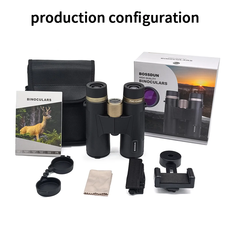 Binoculares profesionales 12x42 con lente ED, prisma BAK4, telescopio de Metal resistente al agua para observación de aves al aire libre, Camping y viajes