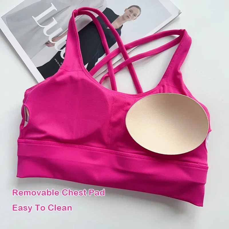 Conjunto de Yoga de 2 piezas, traje de Fitness transpirable, Tops de Yoga con espalda cruzada, pantalones de Yoga con trasero de melocotón, traje de Fitness para correr y Pilates, novedad de 2024