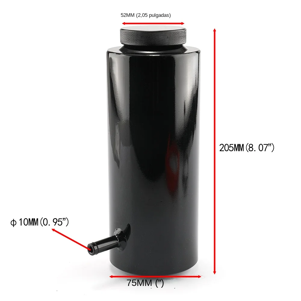 Tanque de refrigerante Universal para radiador, tanque de expansión de refrigerante de 800ml, botella de captura de refrigeración, depósito de desbordamiento, estilo de aluminio para coche