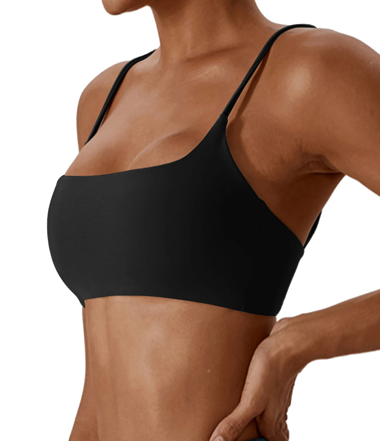 Sujetador deportivo cruzado con espalda de tela súper suave, top de fitness, ropa de yoga de alta calidad para mujer, sujetador para correr, fitness, yoga b
