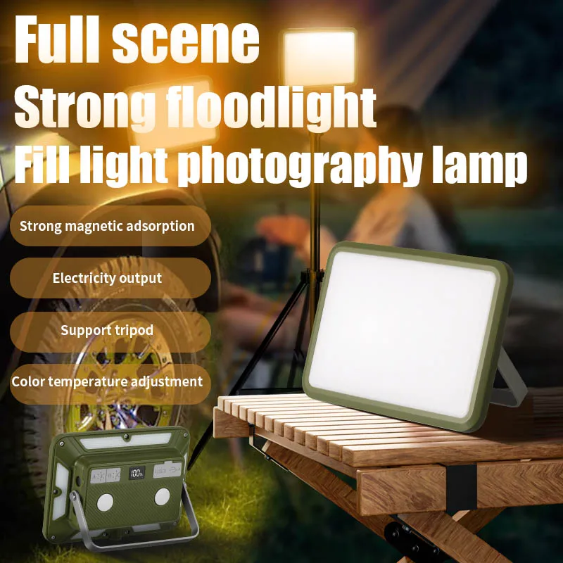 Luz de Camping al aire libre, reflector de Camping superbrillante, luz de trabajo Led recargable magnética