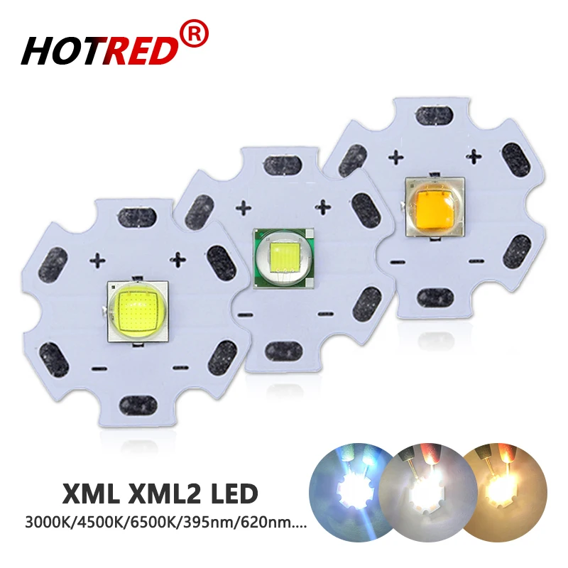 LED de alta potencia 5w10W 5050 XLM T6 XMLL2 5050-L2 diodos de Chip 3V 3,7 V piezas de linternas DIY para accesorios de bicicleta y coche faro