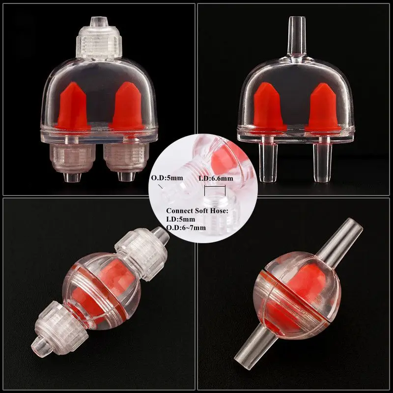 Válvula de retención plana O.D 3mm ~ 28mm, manguera de riego Pagoda, válvula de retorno, bomba de aire para tanque de acuario, válvula unidireccional, 1 ~ 50 Uds.