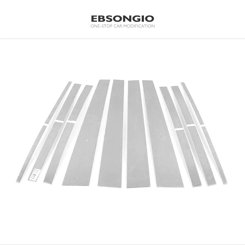 Accesorios para Mitsubishi Pajero V93 V97 V73 V77 2007-2019, cubierta de tira de pilar de ventana de coche, pegatina de pilares centrales de acero inoxidable