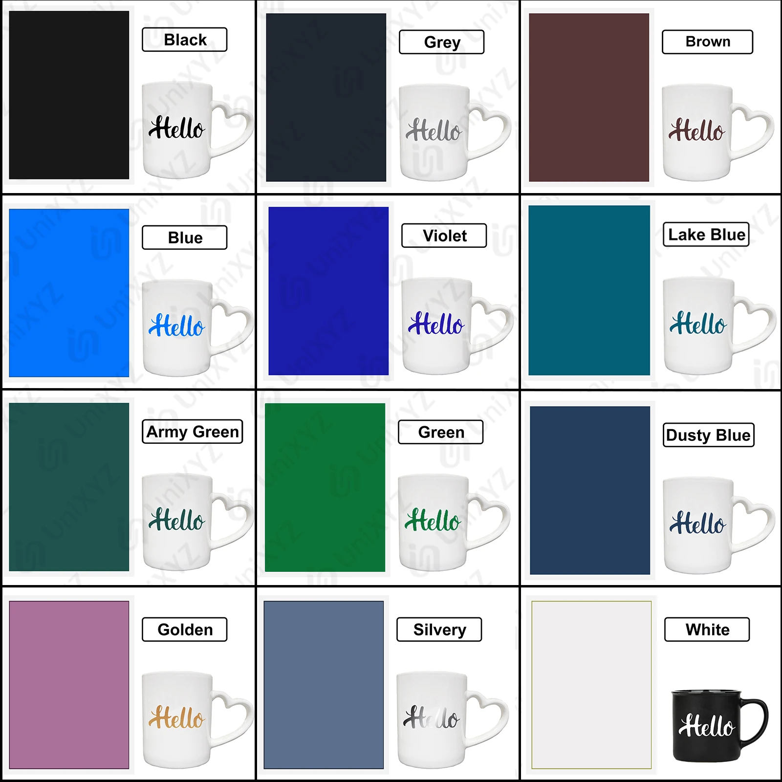 Papel de marcado para grabador láser de 12 colores, para máquinas de grabado y corte láser de CO2, fibra y UV, herramientas para cerámica, vidrio, piedra y azulejos.