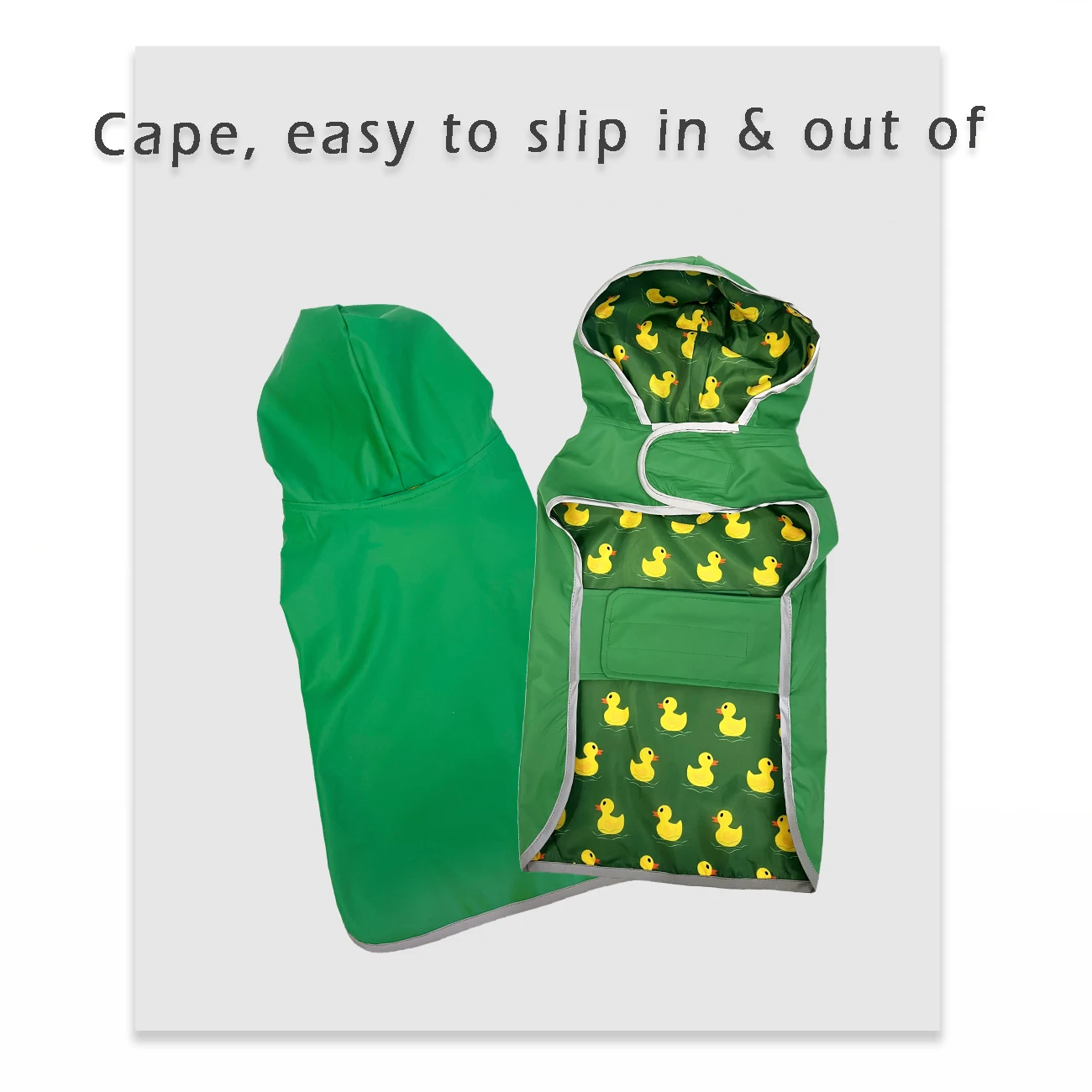 ¡Manta tu cachorro seco y elegante: impermeable amarillo de doble capa con uso bidireccional!