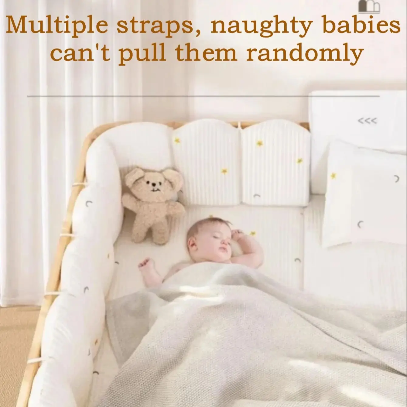 Riel protector para cuna de bebé de varios tamaños, acolchado suave, forro de parachoques para cuna infantil, valla de cama acolchada con estampado de dibujos animados, parachoques para cama de bebé