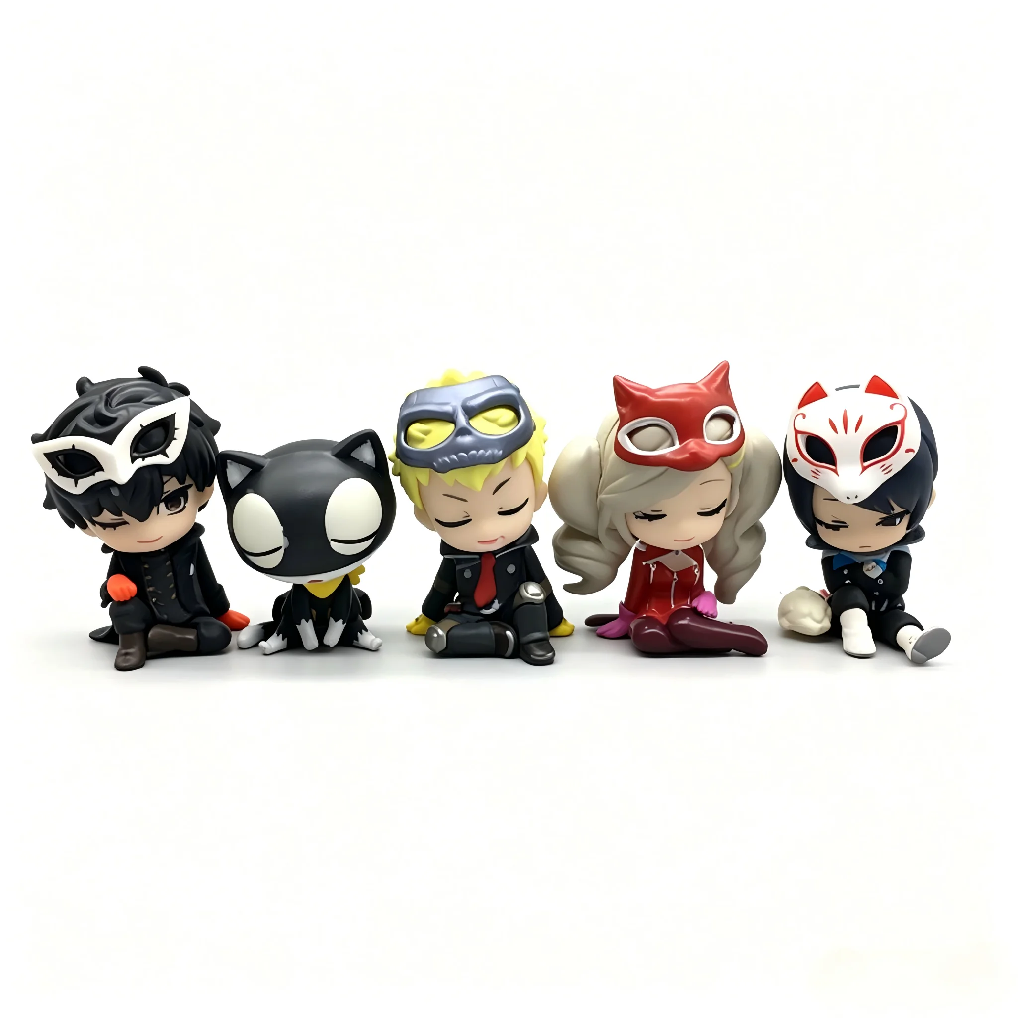En stock: Caja sorpresa de juguete P5 Royal Edition - Figuras de colección de Joker, Mona, Skull, Panther, Fox (Sentados uno al lado del otro)