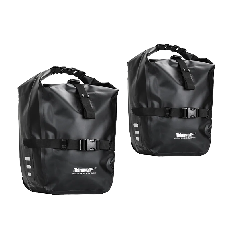 Rhinowalk-Bolsa de alforja para bicicleta de 7L-15L, 100% impermeable, portaequipajes delantero, portaequipajes trasero para bicicleta, accesorios para bicicleta de montaña