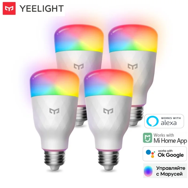 Yeelight bombilla LED inteligente W3 E26 Color/luz ambiental blanca Wifi Control de voz 1700K ~ 6500K para Mi Home Alexa Google SmartThings