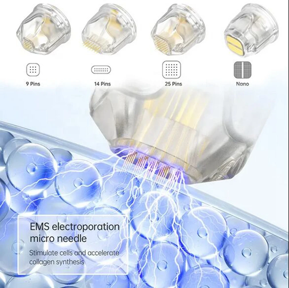 10 unidades de agujas desechables Dr. Pen Bio Pen Q2 para microagujas, terapia de luz LED y microcorriente, 9, 14, 25 pines, Nano