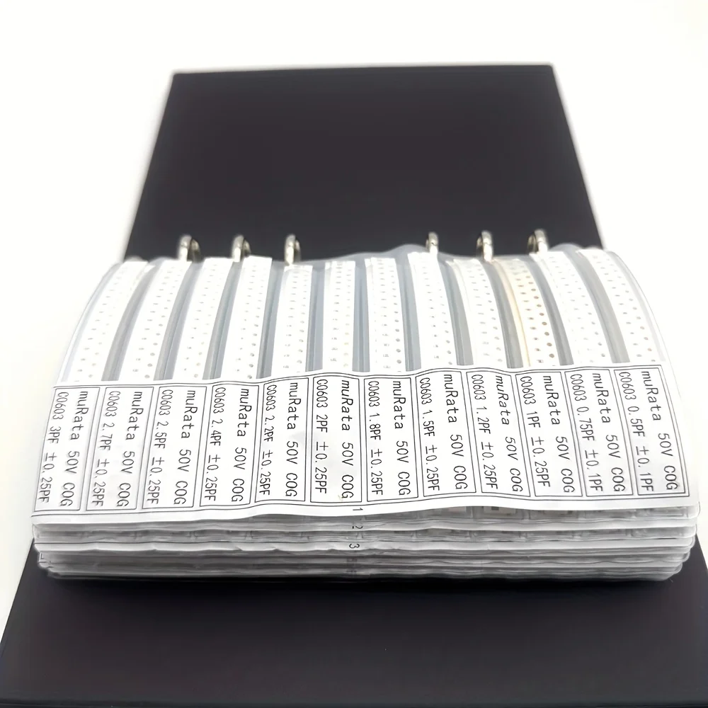 Libro mixto de resistencias de condensador 0201 0402 0603 0805 1206 1% FR-07 Kit surtido de chips SMD SMT 170 valores 0R-10M Libro de muestras