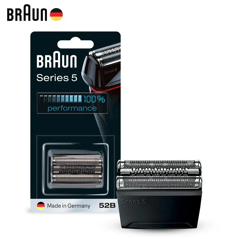 Cabezales de Repuesto Braun Serie 5, Lámina de Corte 52B para Afeitadoras 5020S, 5030S, 5040S, 5050CC, 5070CC, 5090CC