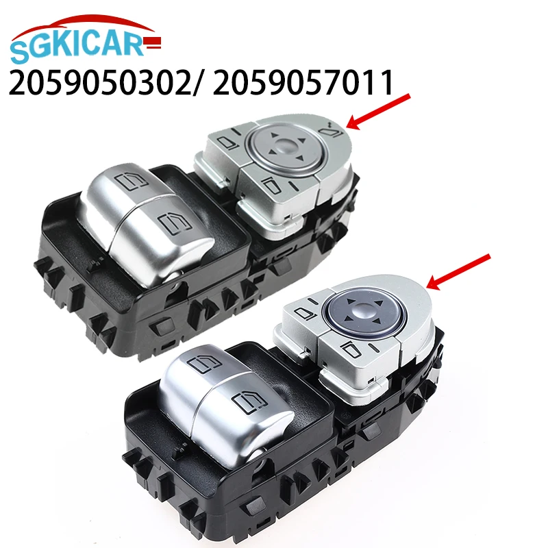 2059050302 2059057011 interruptor de ventana principal eléctrico de 3 pines A2059050302 A2059057011 para Mercedes Benz Vito W447 2014-2021