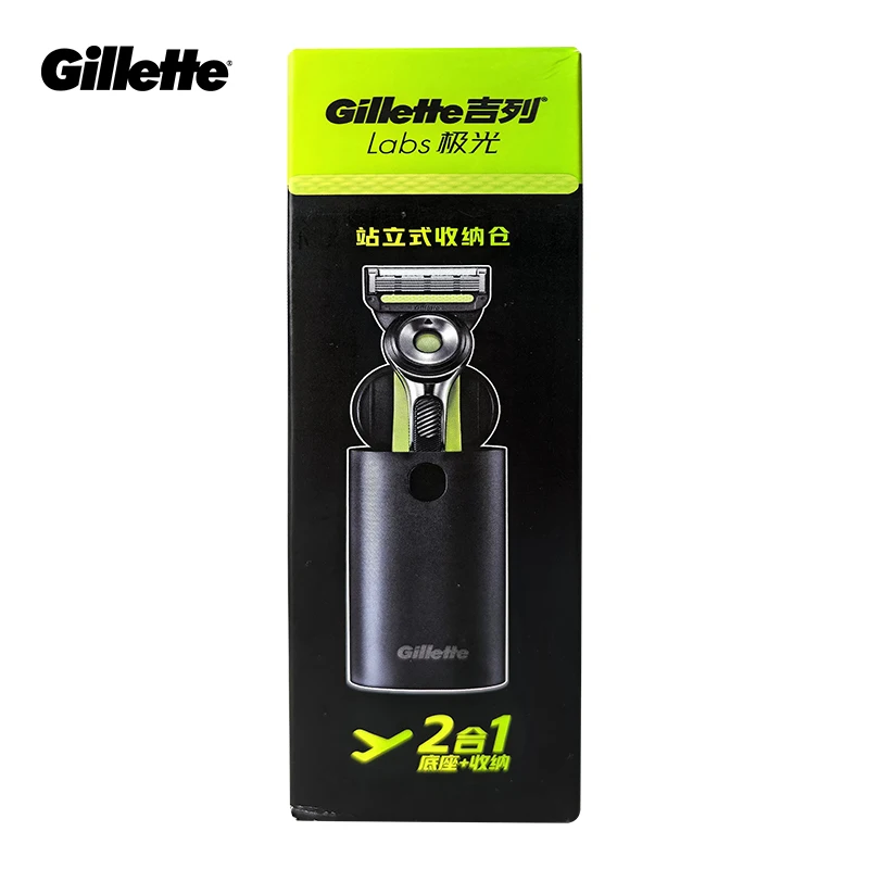 Estuche de Viaje 2 en 1 Gillette Labs, Soporte Magnético Compacto para Afeitado con Ventilación e Higiene para la Maquinilla de Afeitar Gillette Labs