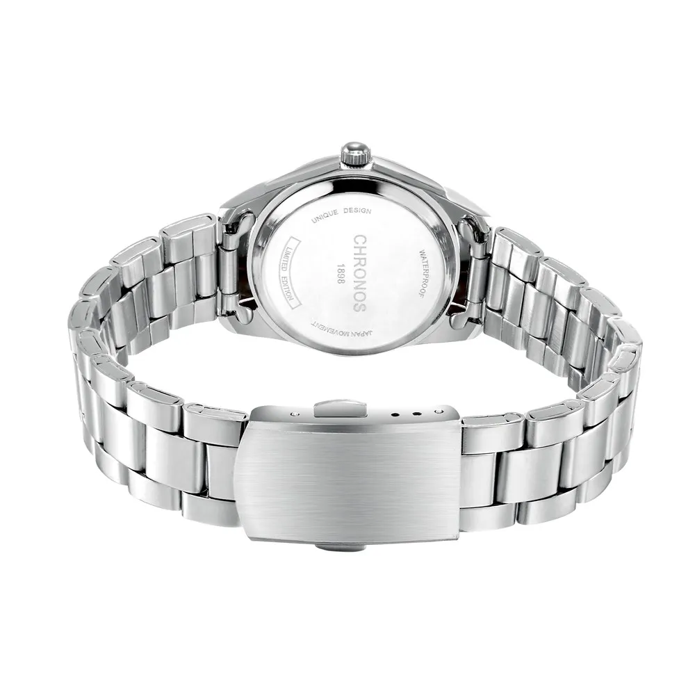 Reloj CHRONOS elegante para mujer, reloj de pulsera de marca a la moda de lujo para mujer, movimiento de cuarzo, regalo de acero inoxidable para novia