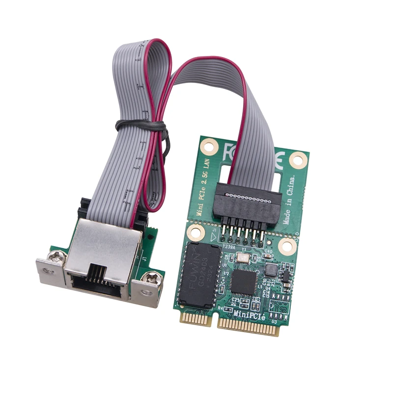 Adaptador de red M.2 A + E/Mini PCIE A Puerto RJ45 COM, 2,5 Gb, Chip RTL8125BG, tarjeta LAN Ethernet Gigabit para PC de escritorio, 2,5G/1G/100Mbps
