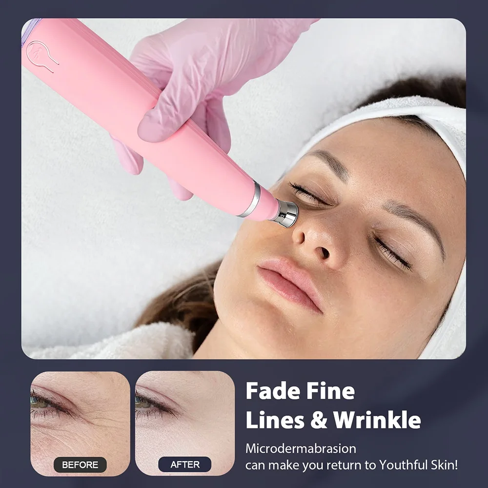 Foreverlily-máquina de pelado de diamante portátil, dispositivo de limpieza Facial de microdermoabrasión, exfoliación, eliminador de espinillas al vacío