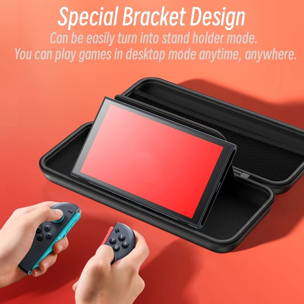 Estuche rígido compatible con Switch 2, bolsa de almacenamiento portátil para viajes, gran capacidad con 10 ranuras para tarjetas