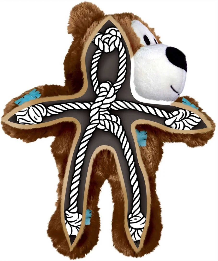 KONG Wild Knots Bear Dog Toy, varios colores al azar