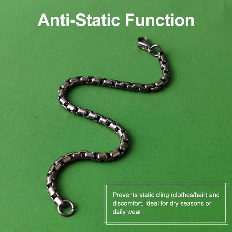 Pulsera unisex de hueso de serpiente de titanio puro de 3,5 mm: antialérgico, antiestático, ligero, resistente a la corrosión