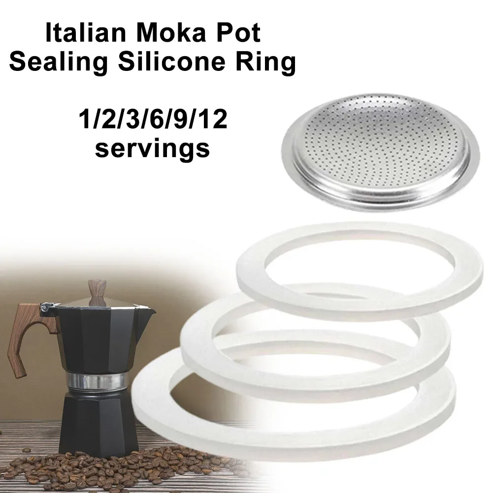 Anillo de silicona para café, olla Moka italiana, arandela Flexible, anillo de junta, reemplazo de cafetera para tazas, cafetera Moka Espresso