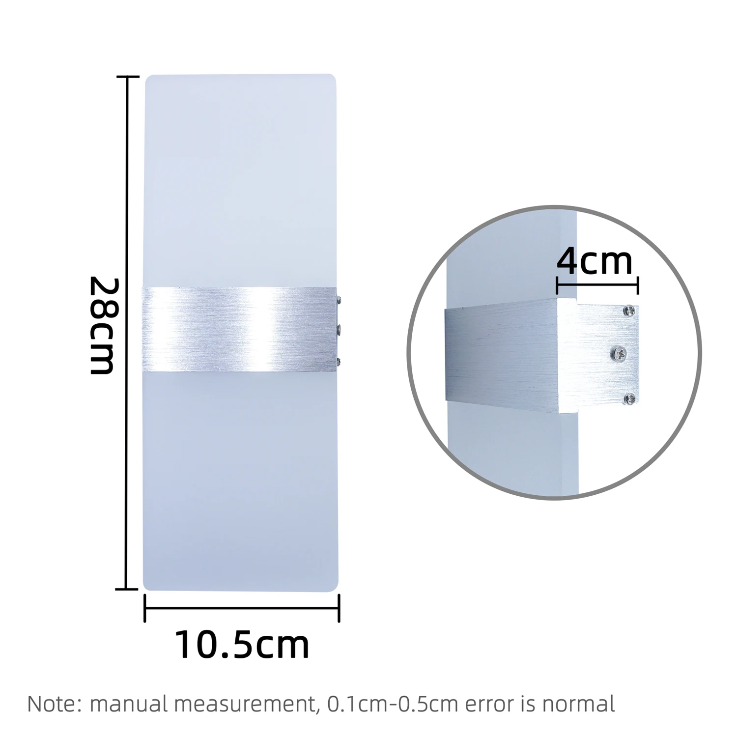 Lámpara de Pared Moderna Minimalista, Luz LED de Interior, Aluminio y Acrílico, Cableado Directo, Apliques para Dormitorio, Sala de Estar, Pasillo y Escalera